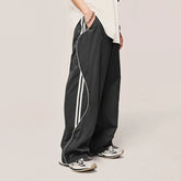Hearujoy Baggy Pants for Men Parachute Vintage Oversize Joggers Harajuku Streetwear Sweatpants Black Wide Leg Trousers Male